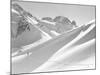 Lone Skier Shadowed by Mont Blanc-Philip Gendreau-Mounted Photographic Print