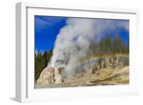 Lone Star Geyser Erupts and Creates Rainbow-Eleanor-Framed Photographic Print