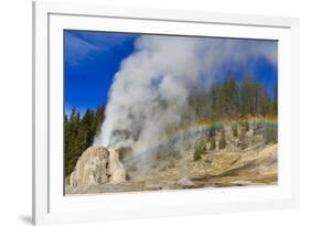 Lone Star Geyser Erupts and Creates Rainbow-Eleanor-Framed Photographic Print