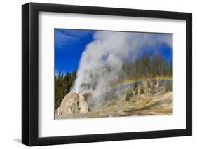 Lone Star Geyser Erupts and Creates Rainbow-Eleanor-Framed Photographic Print