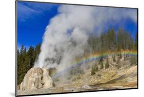 Lone Star Geyser Erupts and Creates Rainbow-Eleanor-Mounted Photographic Print