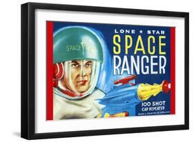 Lone Star Space Ranger 100 Shot Cap Repeater-null-Framed Art Print