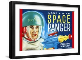 Lone Star Space Ranger 100 Shot Cap Repeater-null-Framed Art Print