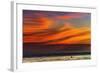 Lone Surfer and Sunset Clouds Off Playa Hermosa Surf Beach, Santa Teresa, Costa Rica-Rob Francis-Framed Photographic Print