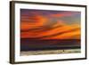 Lone Surfer and Sunset Clouds Off Playa Hermosa Surf Beach, Santa Teresa, Costa Rica-Rob Francis-Framed Photographic Print