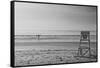 Lone Surfer Newport Rhode Island B/W-null-Framed Stretched Canvas