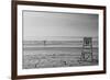 Lone Surfer Newport Rhode Island B/W-null-Framed Photo