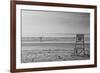 Lone Surfer Newport Rhode Island B/W-null-Framed Photo