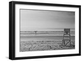 Lone Surfer Newport Rhode Island B/W-null-Framed Photo