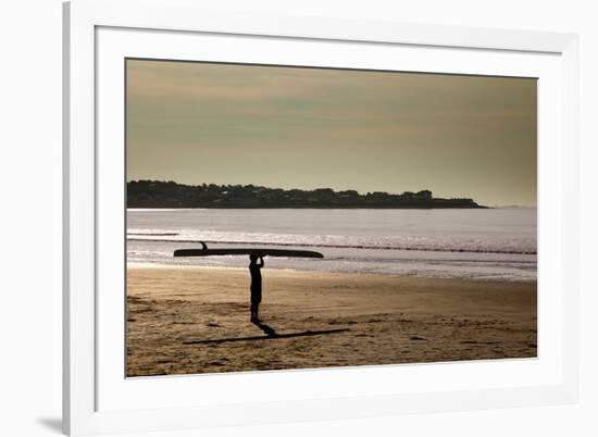 Lone Surfer Newport Rhode Island Poster-null-Framed Photo