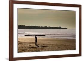 Lone Surfer Newport Rhode Island Poster-null-Framed Photo