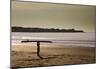 Lone Surfer Newport Rhode Island-null-Mounted Poster