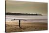 Lone Surfer Newport Rhode Island-null-Stretched Canvas