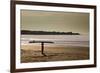 Lone Surfer Newport Rhode Island-null-Framed Photo