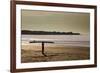 Lone Surfer Newport Rhode Island-null-Framed Photo