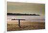 Lone Surfer Newport Rhode Island-null-Framed Photo