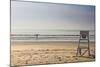 Lone Surfer on Newport Beach Rhode Island-null-Mounted Photo