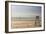 Lone Surfer on Newport Beach Rhode Island-null-Framed Photo