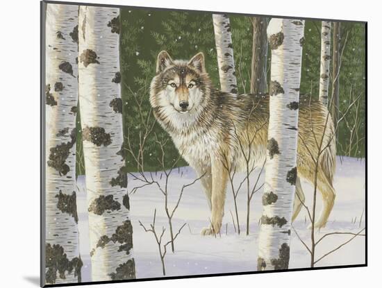 Lone Wolf-William Vanderdasson-Mounted Giclee Print