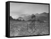 Lone Wooden Chair on Hillside Overlooking the Santa Lucia Mountain Range, California-Nina Leen-Framed Stretched Canvas