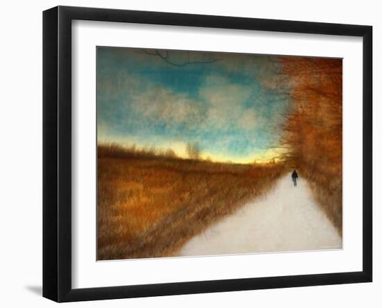 Lonely Autumn Path-Robert Cattan-Framed Photographic Print