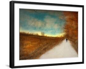 Lonely Autumn Path-Robert Cattan-Framed Photographic Print