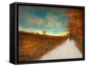 Lonely Autumn Path-Robert Cattan-Framed Stretched Canvas