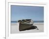 Lonely Boat on Beach-Zhen-Huan Lu-Framed Giclee Print