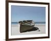 Lonely Boat on Beach-Zhen-Huan Lu-Framed Giclee Print