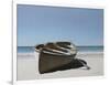 Lonely Boat on Beach-Zhen-Huan Lu-Framed Giclee Print