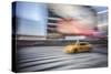 Lonely cab-Moises Levy-Stretched Canvas