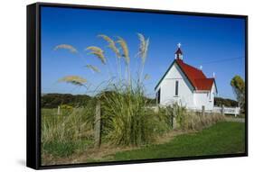 Lonely Church in the Catlins, South Island, New Zealand, Pacific-Michael Runkel-Framed Stretched Canvas
