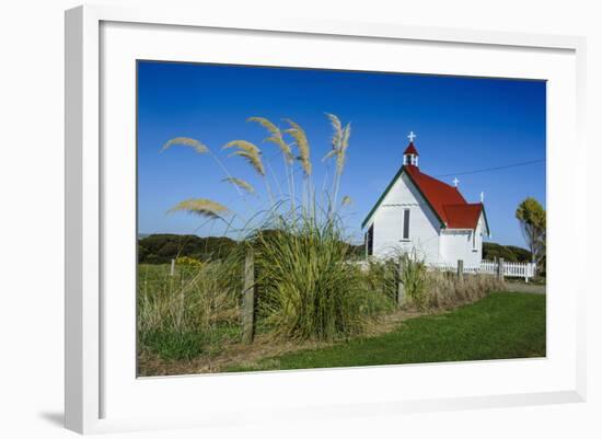 Lonely Church in the Catlins, South Island, New Zealand, Pacific-Michael Runkel-Framed Photographic Print