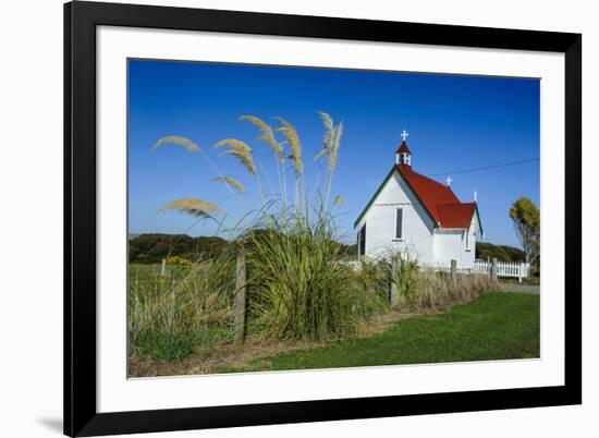 Lonely Church in the Catlins, South Island, New Zealand, Pacific-Michael Runkel-Framed Photographic Print