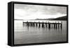 Lonely Dock BW-Dana Styber-Framed Stretched Canvas