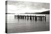 Lonely Dock BW-Dana Styber-Stretched Canvas