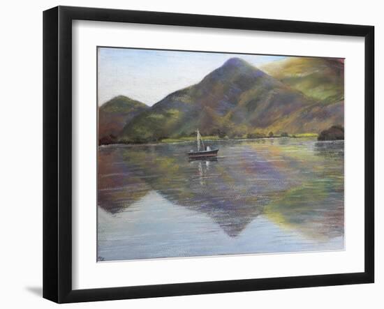 Lonely fisherman,  pastel-Margo Starkey-Framed Giclee Print