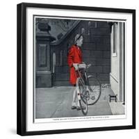 Lonely Girl - Saturday Evening Post "Leading Ladies", August 11, 1945 pg.16-George Hughes-Framed Giclee Print