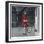 Lonely Girl - Saturday Evening Post "Leading Ladies", August 11, 1945 pg.16-George Hughes-Framed Giclee Print