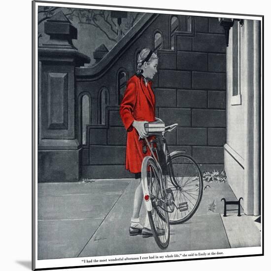 Lonely Girl - Saturday Evening Post "Leading Ladies", August 11, 1945 pg.16-George Hughes-Mounted Giclee Print