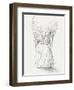 Lonely Guardian Angel In The Moonlight-sylvia pimental-Framed Art Print