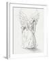 Lonely Guardian Angel In The Moonlight-sylvia pimental-Framed Art Print