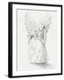 Lonely Guardian Angel In The Moonlight-sylvia pimental-Framed Art Print