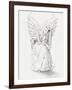 Lonely Guardian Angel In The Moonlight-sylvia pimental-Framed Art Print