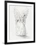 Lonely Guardian Angel In The Moonlight-sylvia pimental-Framed Art Print