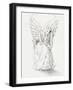 Lonely Guardian Angel In The Moonlight-sylvia pimental-Framed Art Print