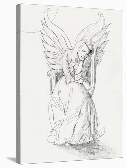 Lonely Guardian Angel In The Moonlight-sylvia pimental-Stretched Canvas