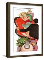 Lonely Honeymoon  - Saturday Evening Post "Leading Ladies", March 11, 1950 pg.28-Joe deMers-Framed Giclee Print