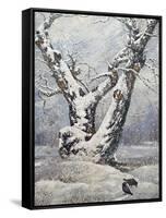 Lonely Oak In Winter Wood-balaikin2009-Framed Stretched Canvas