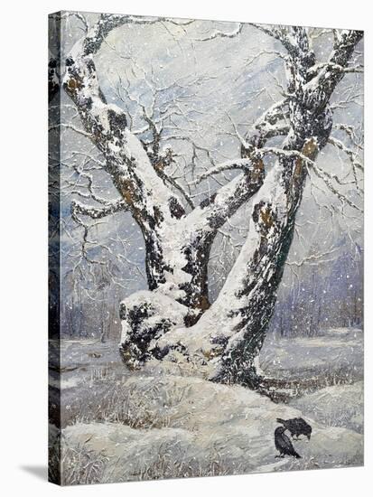 Lonely Oak In Winter Wood-balaikin2009-Stretched Canvas